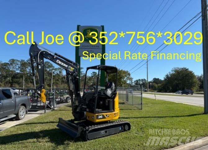 John Deere 26 P Mini ekskavatoriai < 7 t