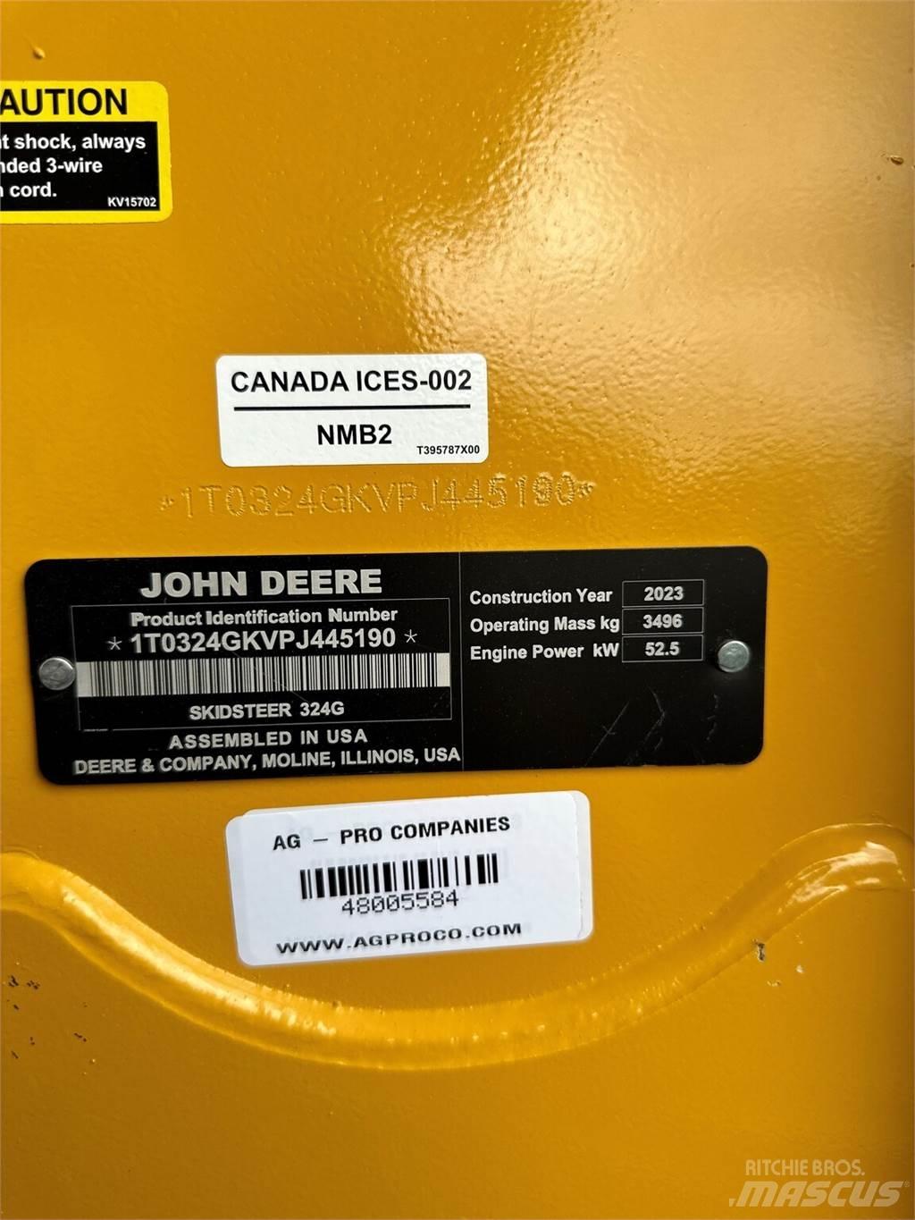 John Deere 324G Krautuvai su šoniniu pasukimu