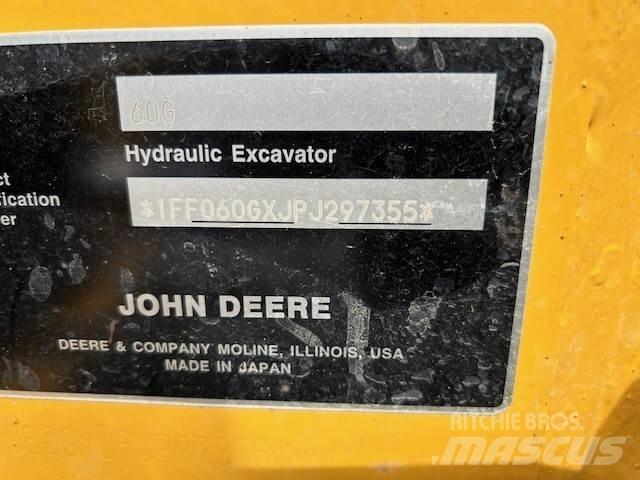 John Deere 60G Mini ekskavatoriai < 7 t