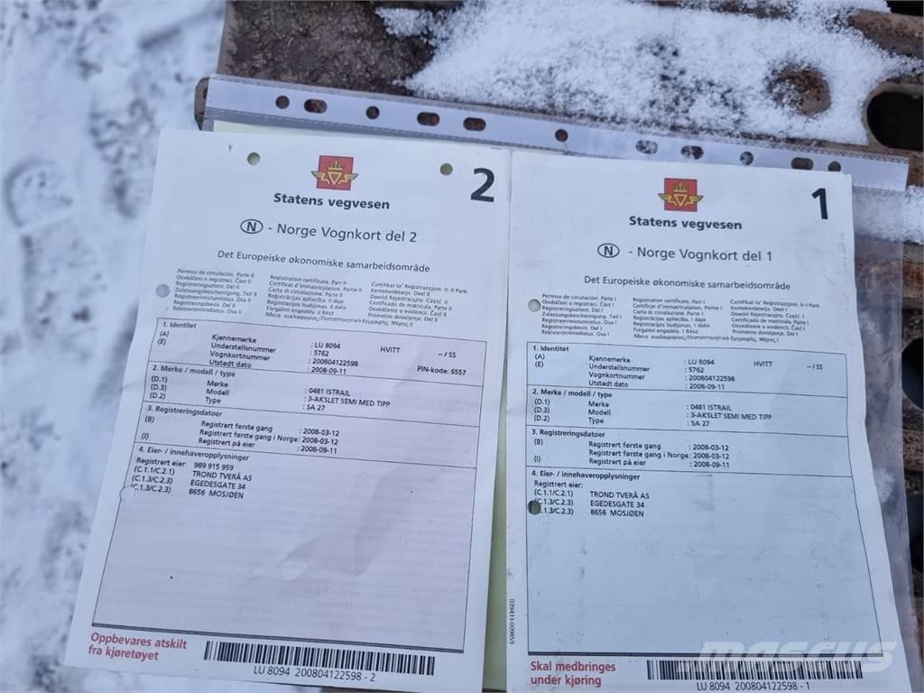 Krone ISTRAIL Savivartės puspriekabės