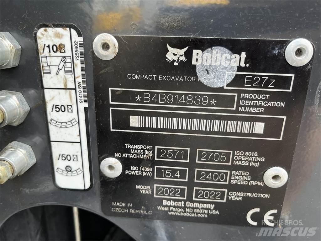 Bobcat E 27z Mini ekskavatoriai < 7 t