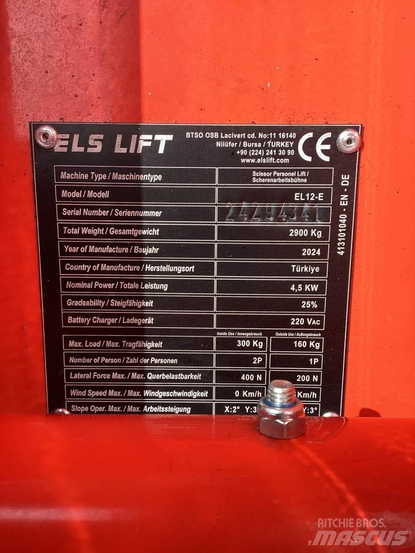 ELS LIFT EL12E Žirkliniai keltuvai