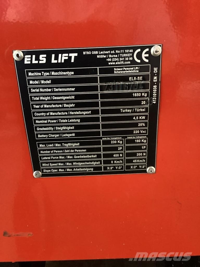 ELS LIFT EL8-SE Žirkliniai keltuvai