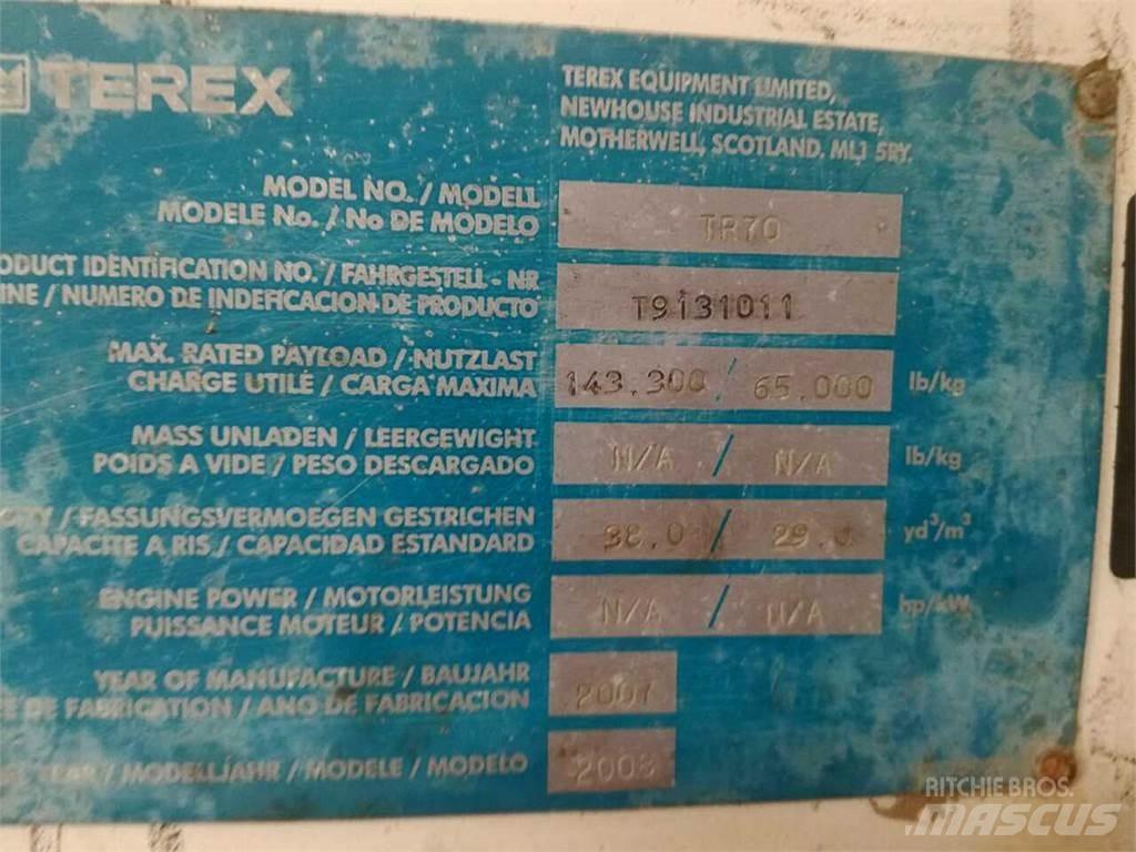 Terex TR70 Statybiniai savivarčiai sunkvežimiai