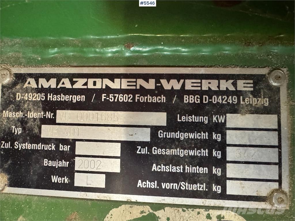 Amazone VE 401 Sėjimo technika
