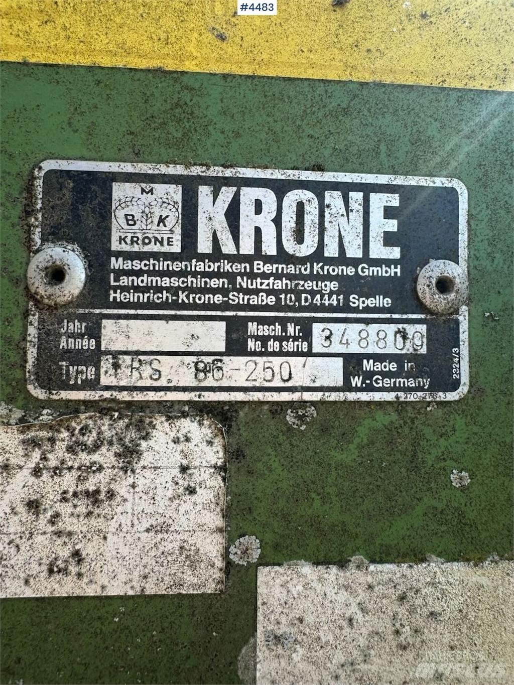 Krone TRS 86 Kita kultivavimo technika ir priedai