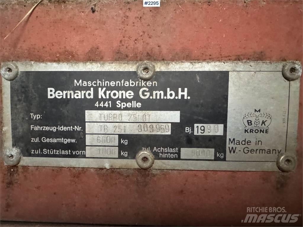 Krone Turbo 2500 Kiti derliaus nuėmimo įrengimai