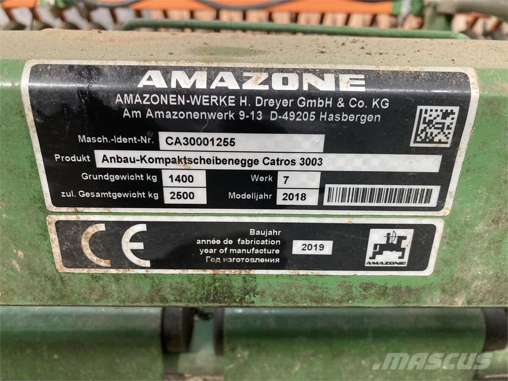 Amazone Catros 3003 Diskinės akėčios