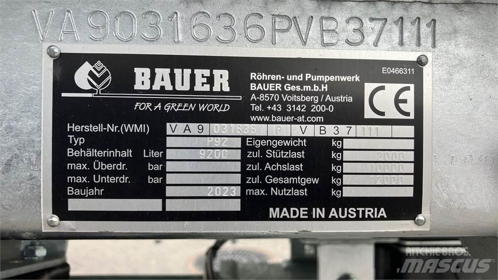Bauer P 92 Srutų cisternos