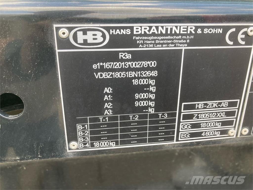 Brantner Z18051/2X Savivartės priekabos
