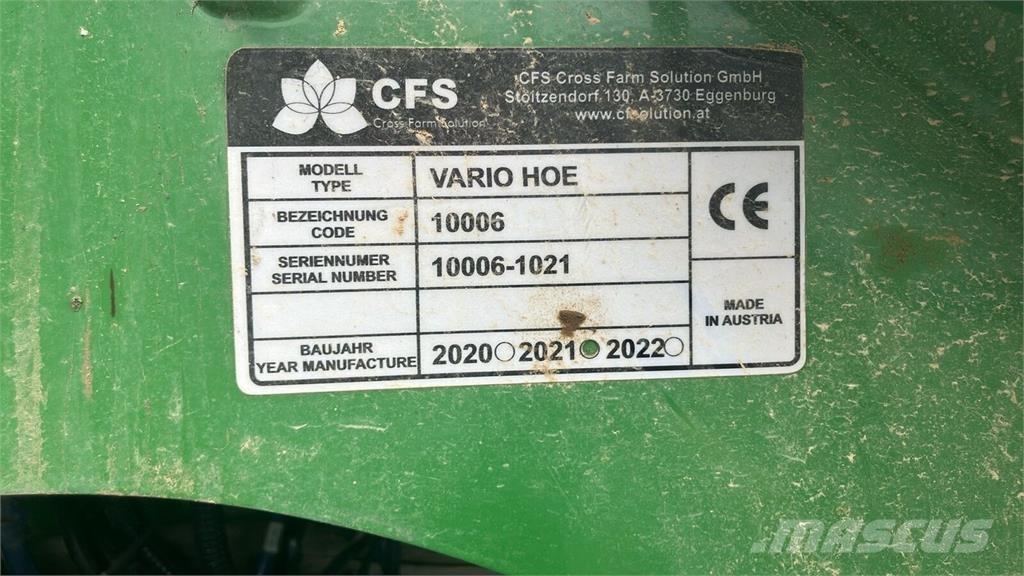  CFS Vario Hoe Kita sėjamoji technika ir jų priedai
