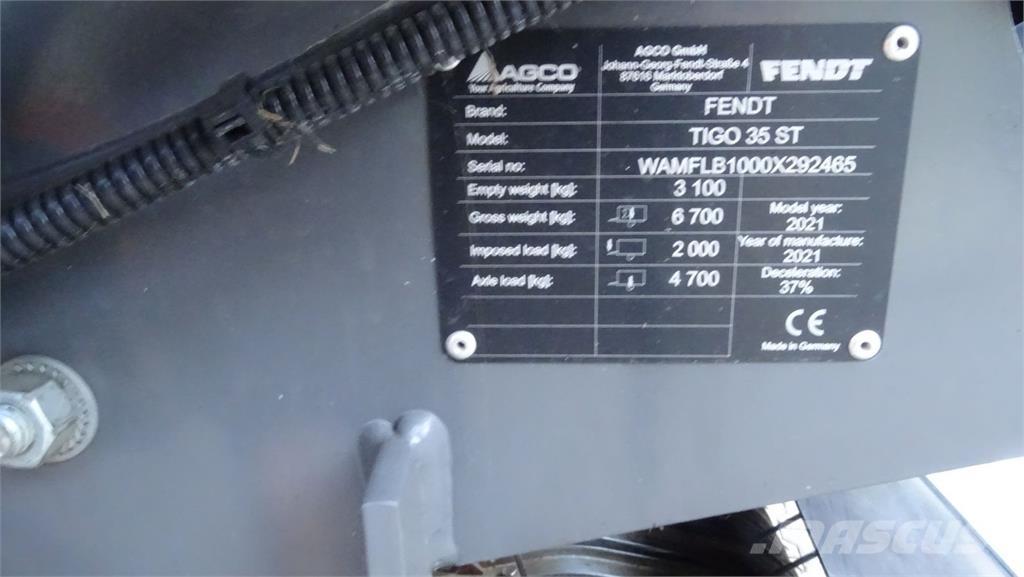 Fendt Tigo Savikrovės priekabos