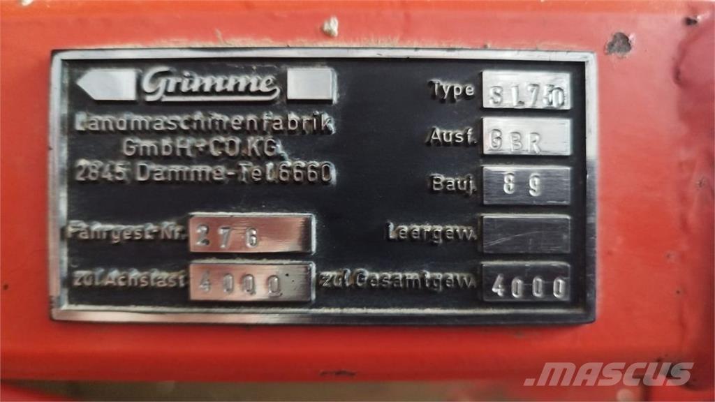 Grimme SL 750 Žemės ūkis - Kita