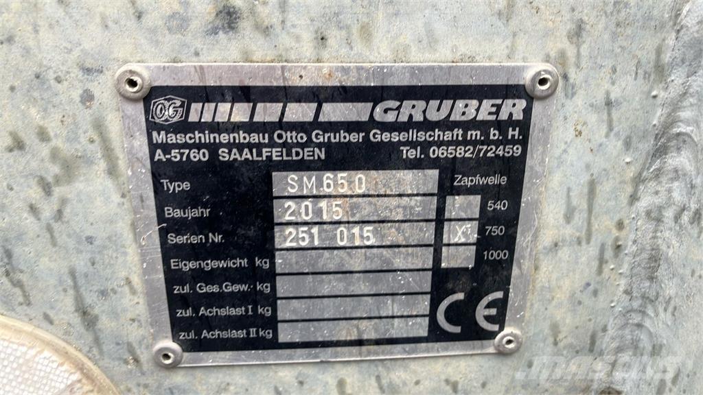 Gruber SM 650 Mėšlo barstytuvai