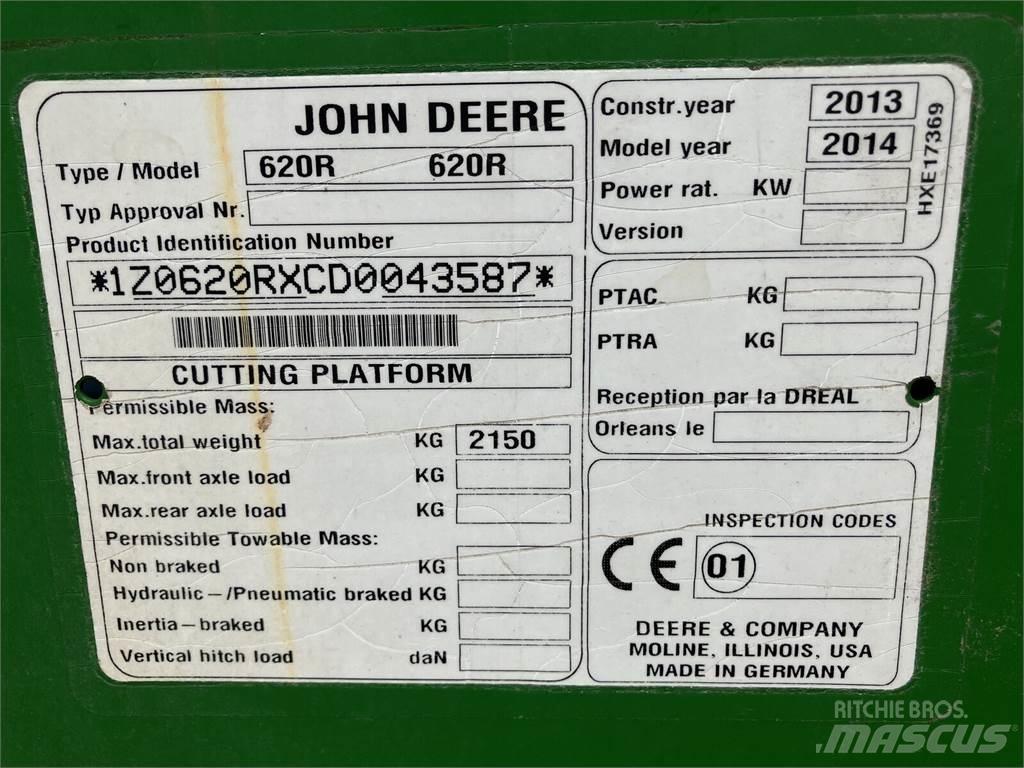 John Deere 620R Derliaus nuėmimo kombainų priedai