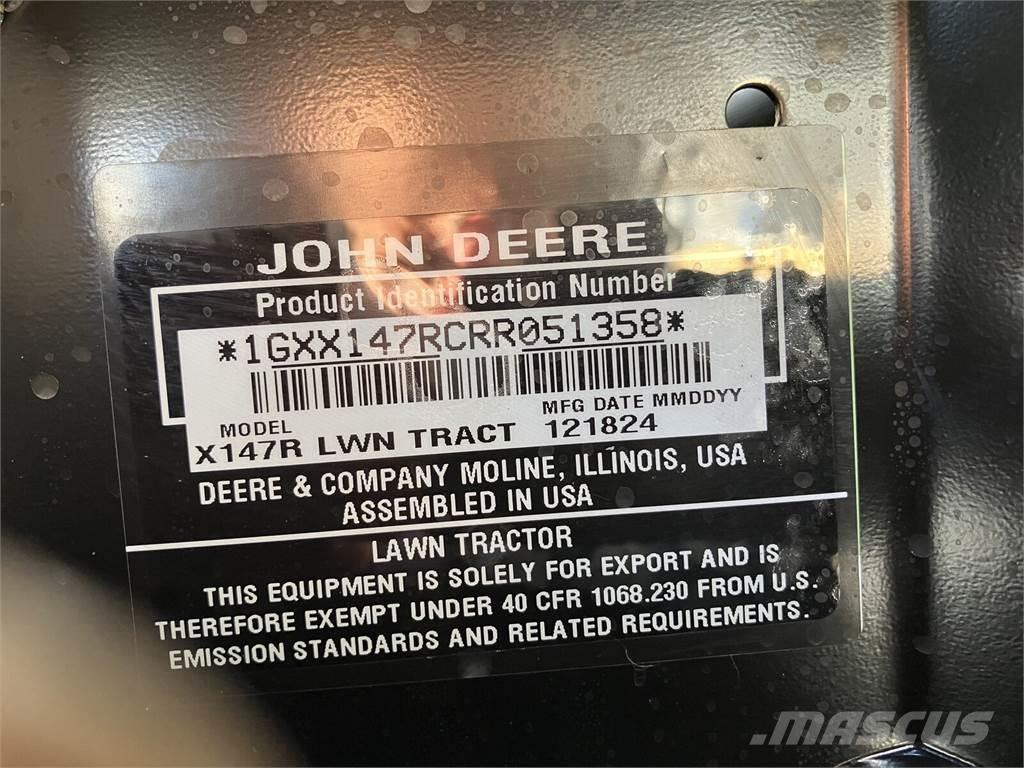 John Deere X 147R Aplinkos tvarkymas - Kita