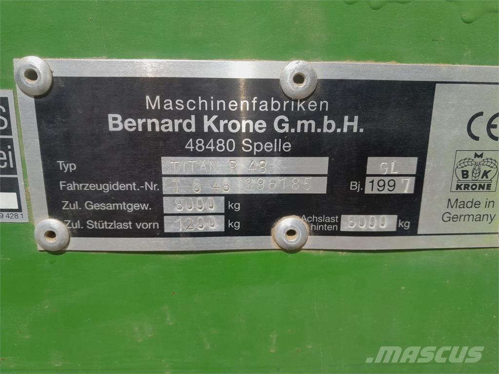 Krone Titan R48 Savikrovės priekabos