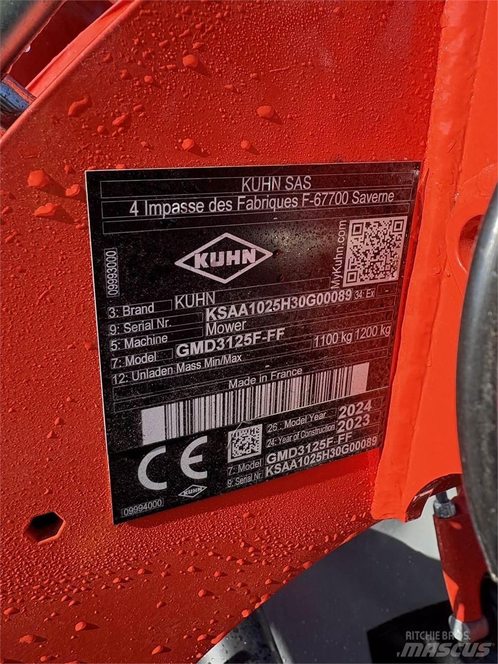 Kuhn GMD 3125 F - FF Šienapjovės