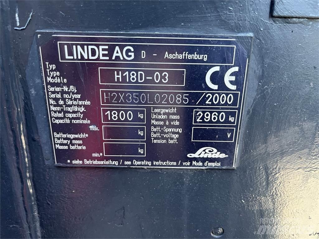 Linde H 18 D Šakiniai krautuvai - Kita