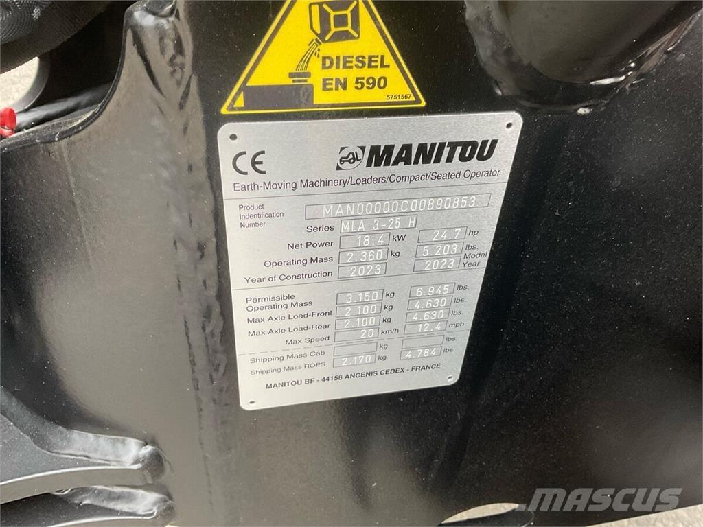Manitou MLA 3-25 H Frontaliniai krautuvai ir ekskavatoriai