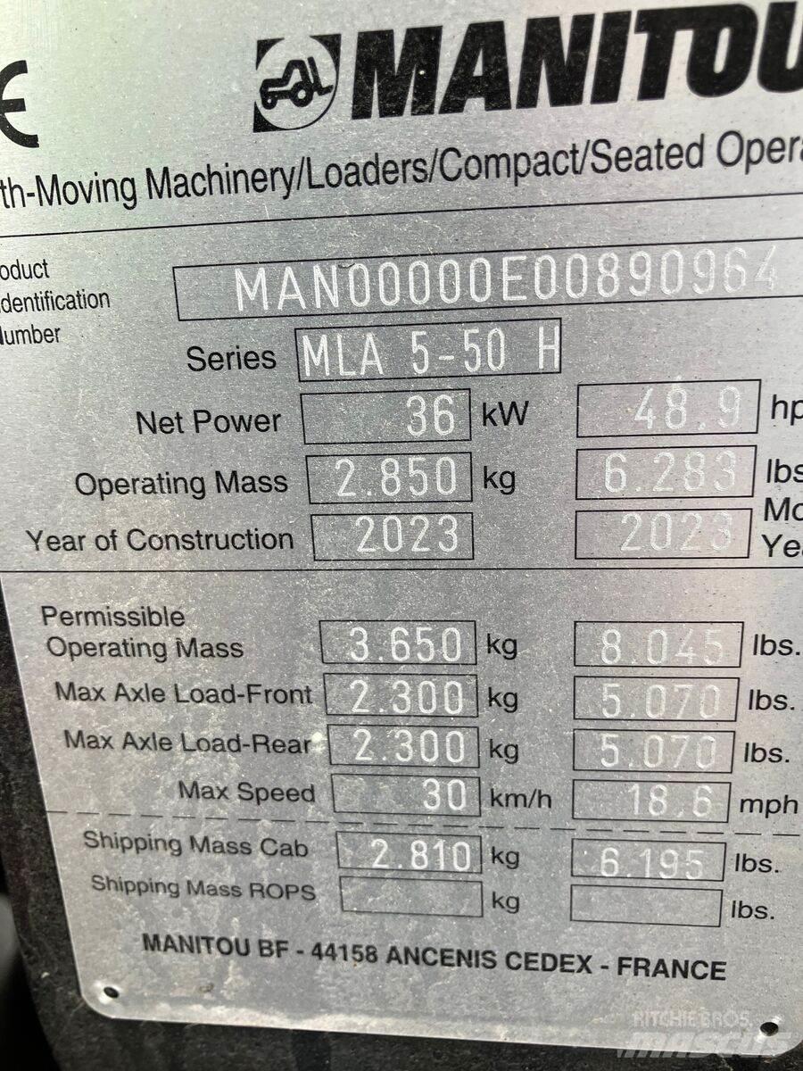 Manitou MLA 5-50 Frontaliniai krautuvai ir ekskavatoriai