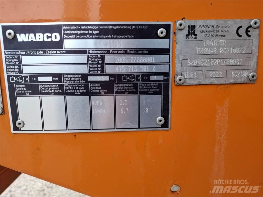 Pronar RC 2100 - 2 Kitos priekabos