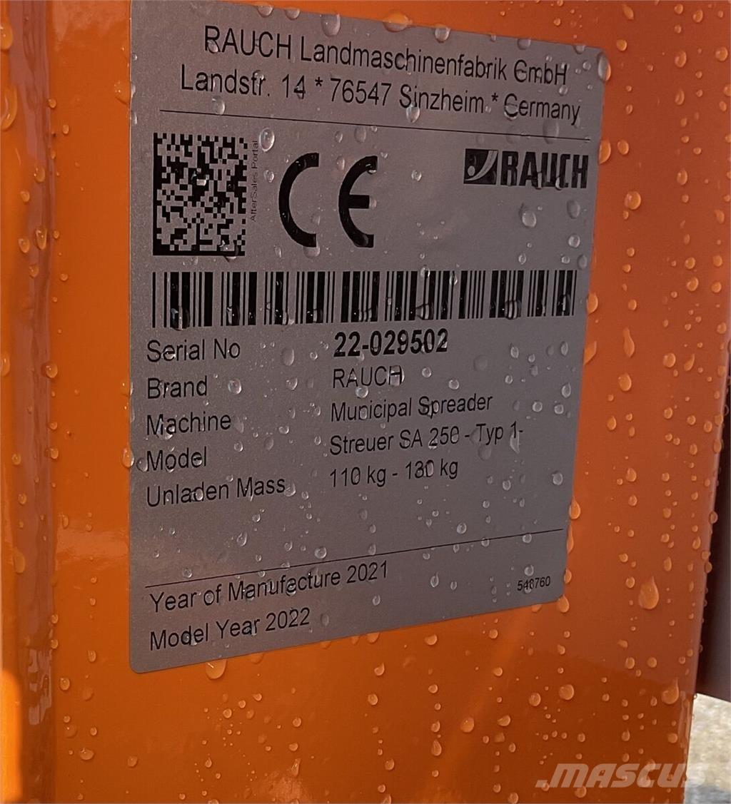 Rauch SA 250 Aplinkos tvarkymas - Kita