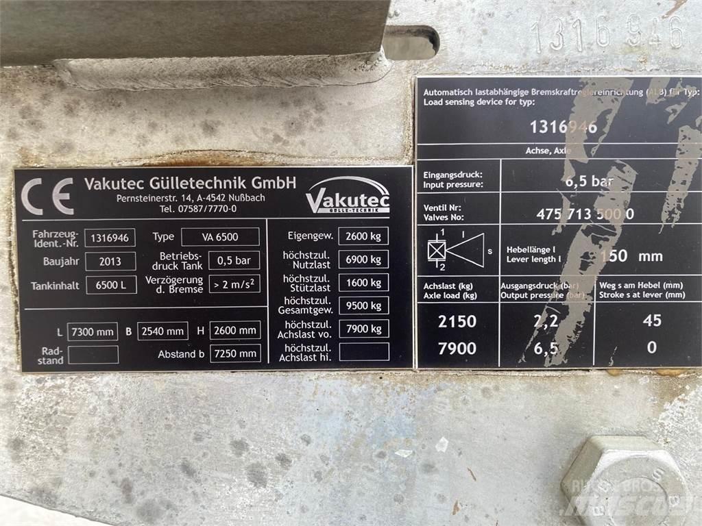  Vakutec VA 6500 Srutų cisternos