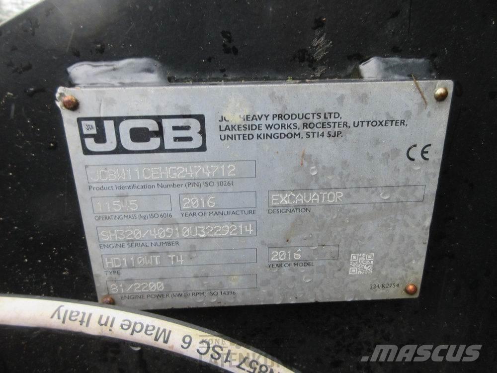 JCB Hydradig HD110W Amfibiniai ekskavatoriai