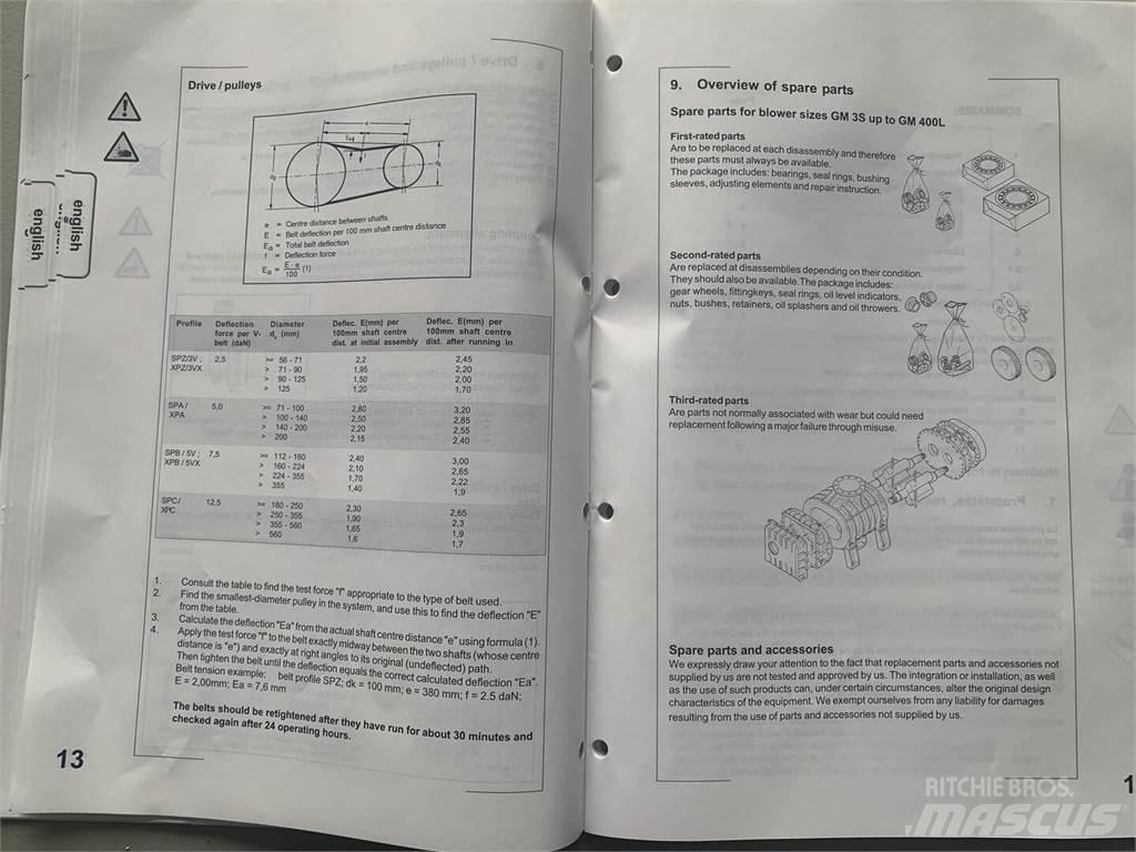 Aerzen GM80L Kiti naudoti statybos komponentai