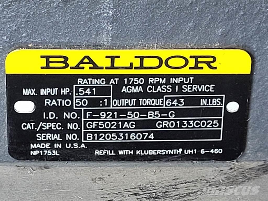 Baldor GF5021AG Statyba - Kita