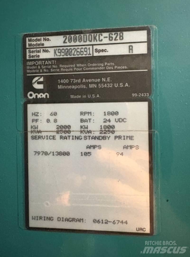Cummins 2000DQKC-628 Dyzeliniai generatoriai