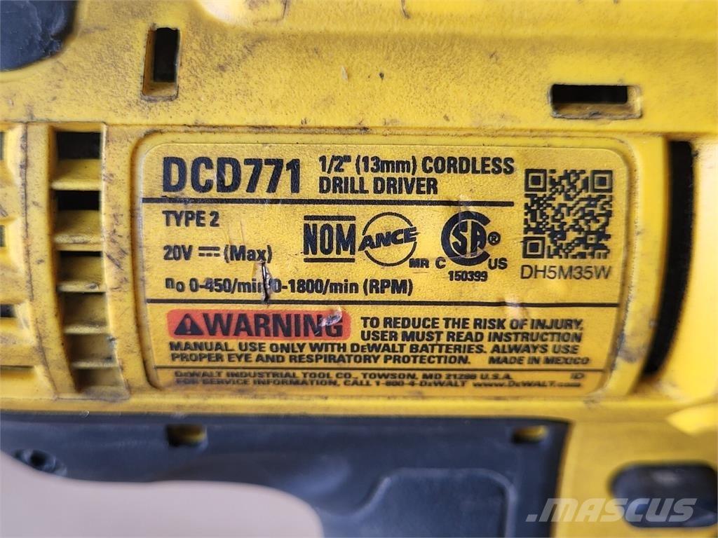 DeWalt DCD771 Statyba - Kita