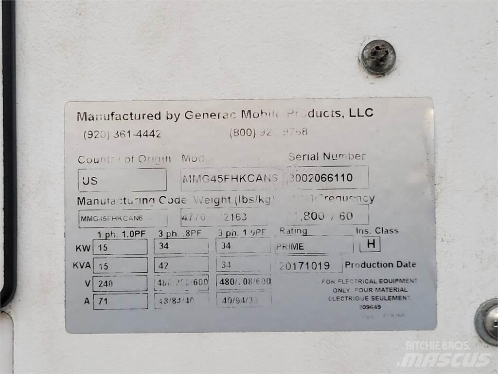 Generac MMG45FHKCAN6 Dyzeliniai generatoriai