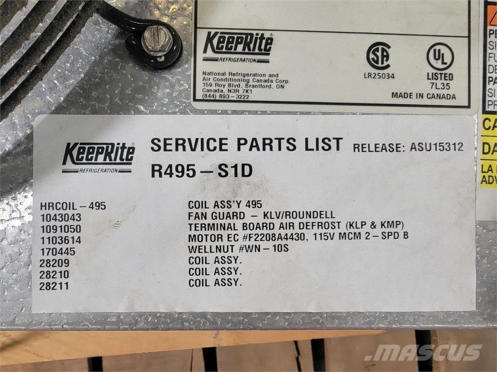 KEEPRITE R495-S1D Šildymo ir šaldymo įranga