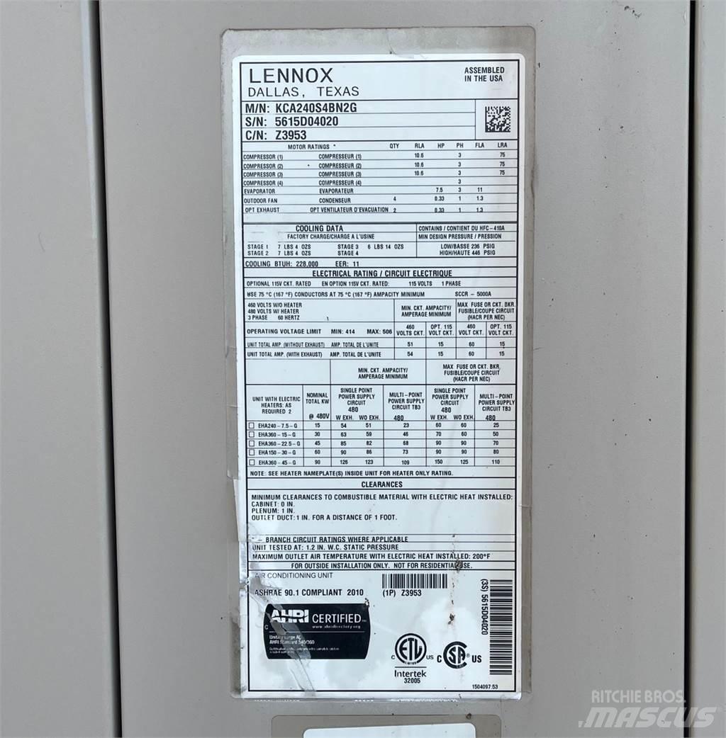  LENNOX KCA240S4BN2G Šildymo ir šaldymo įranga