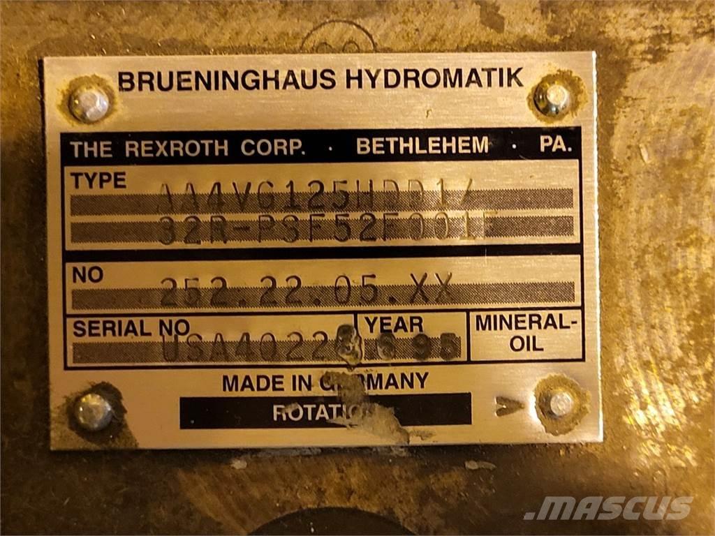 Rexroth A4VG125HDD1 Vandens siurbliai