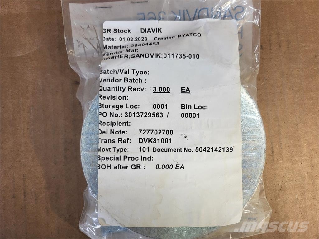 Sandvik 011735-010 Statyba - Kita