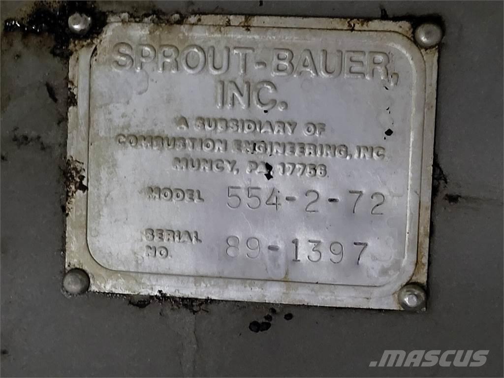  SPROUT-BAUER 554-2-72 Plovimo įranga