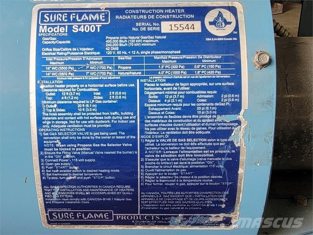  SURE FLAME S400T Šildymo ir šaldymo įranga