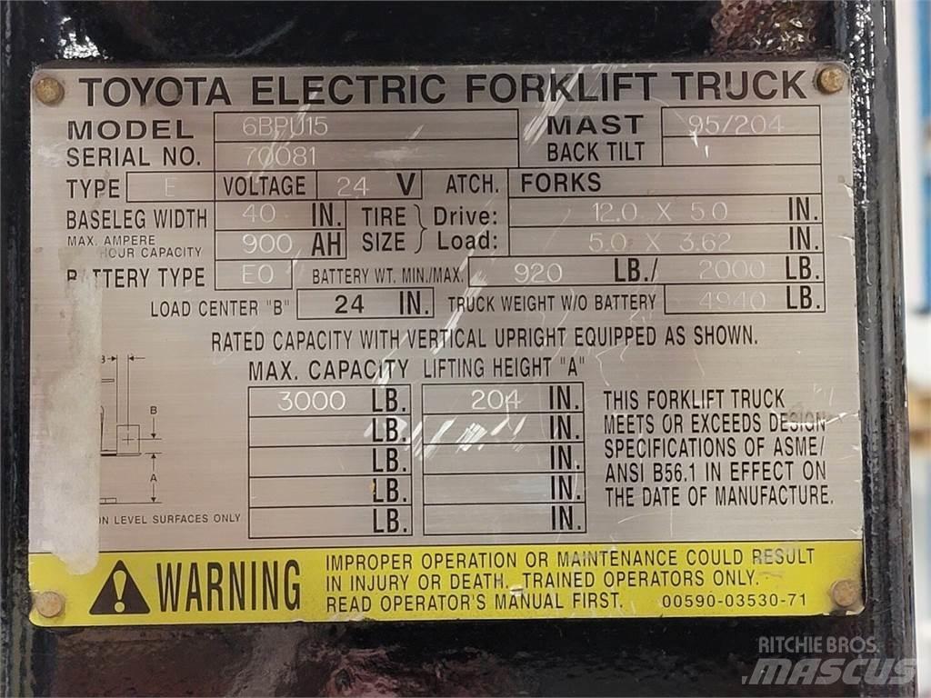 Toyota 6BPU15 Statyba - Kita