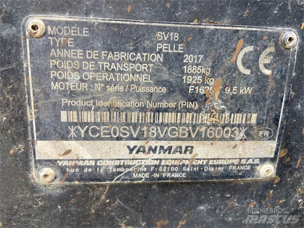 Yanmar SV18 Mini ekskavatoriai < 7 t