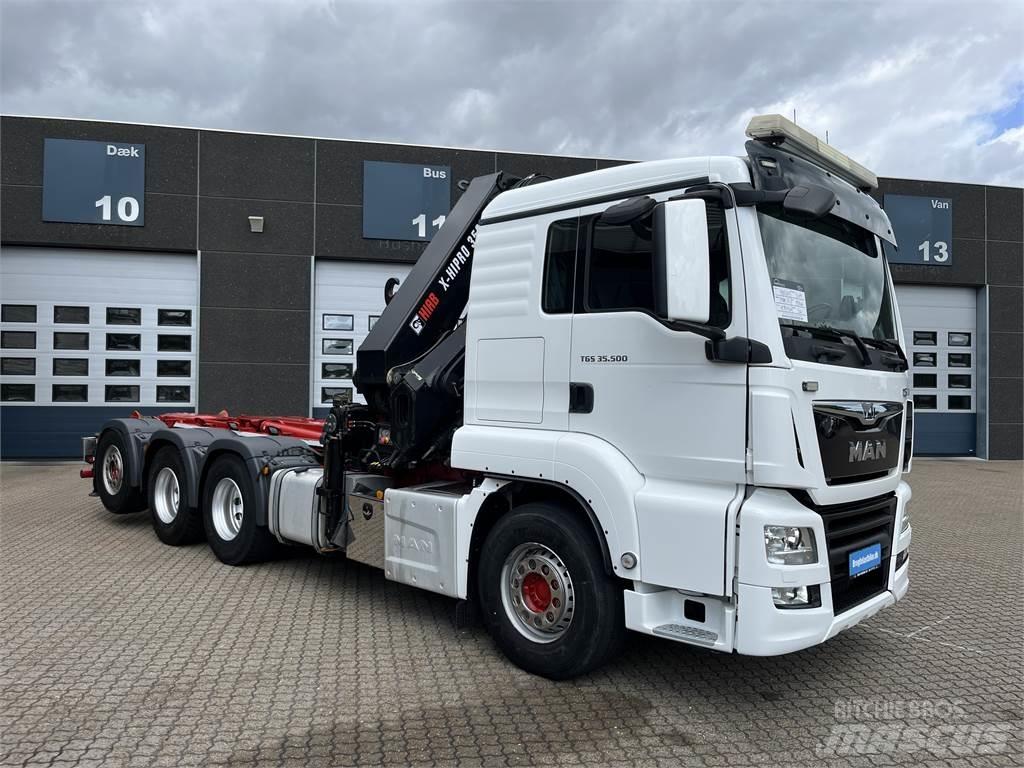 MAN TGS 35.500 8x4 Savivarčiai su kabeliniu keltuvu