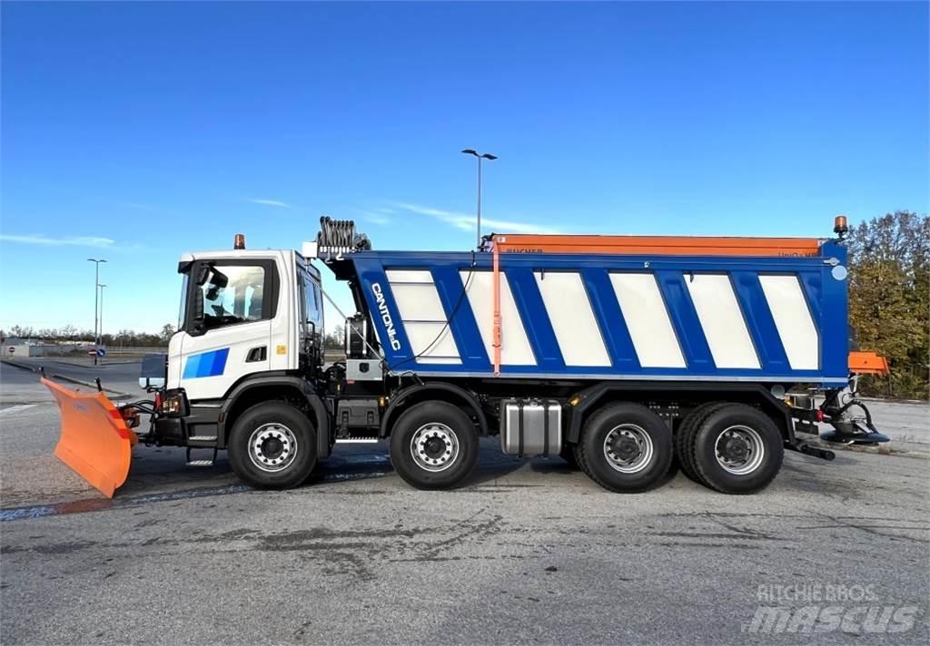 Scania P500 XT 8X4 Sniego peiliai ir valytuvai