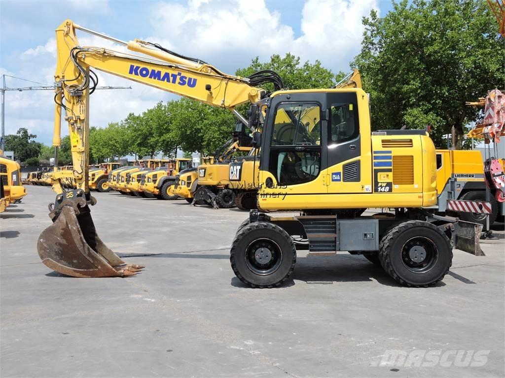 Komatsu PW148 Ratiniai ekskavatoriai