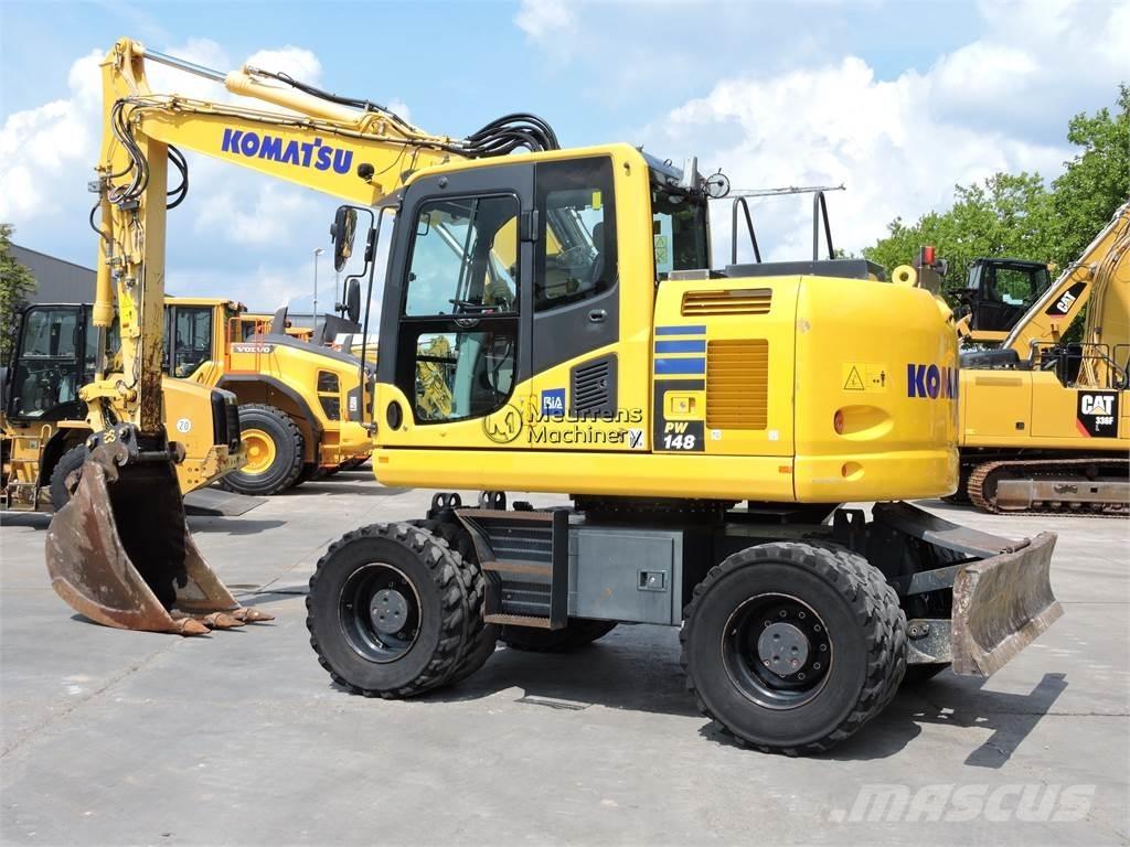 Komatsu PW148 Ratiniai ekskavatoriai