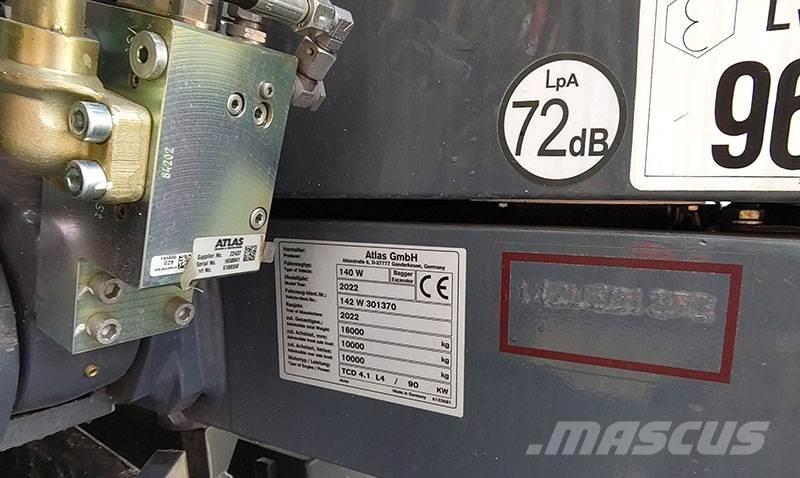 Atlas 140 W Ratiniai ekskavatoriai