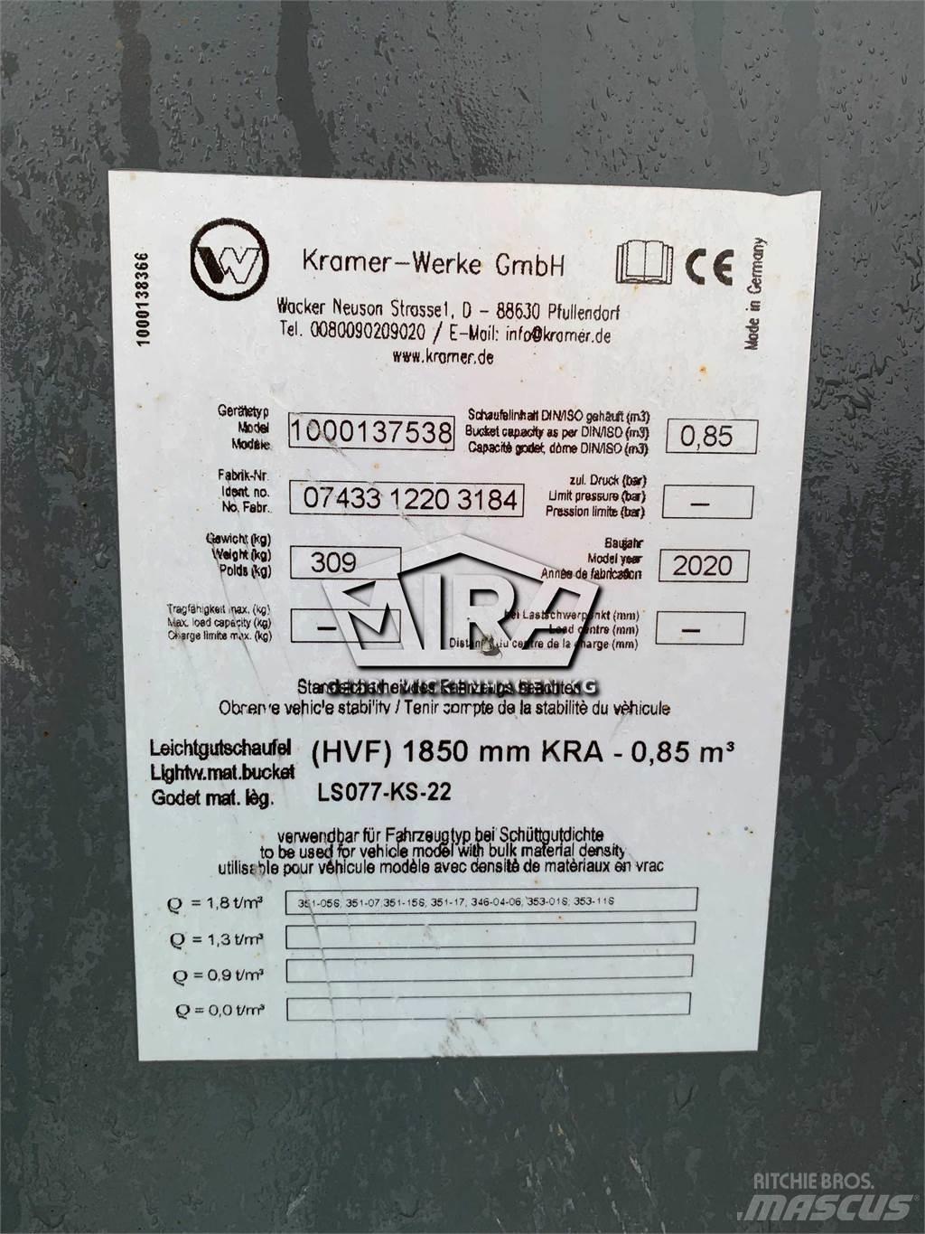 Kramer 1850 mm Kaušai
