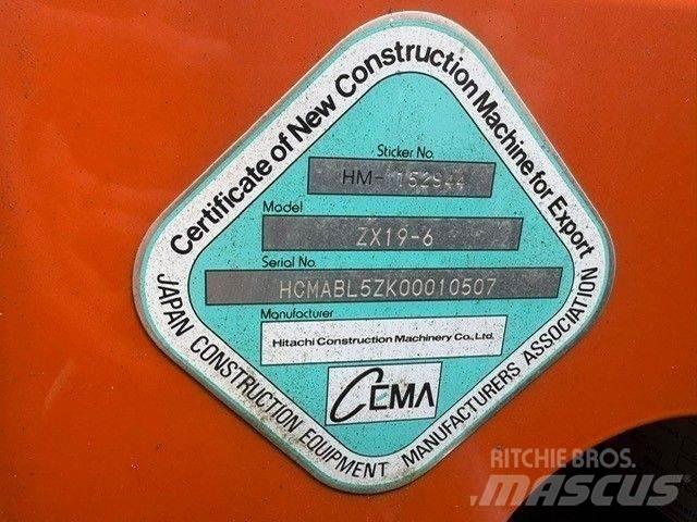 Hitachi ZX 19-6CR Mini ekskavatoriai < 7 t