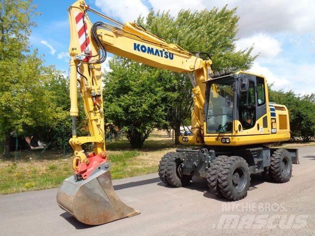Komatsu PW 160-10 Ratiniai ekskavatoriai